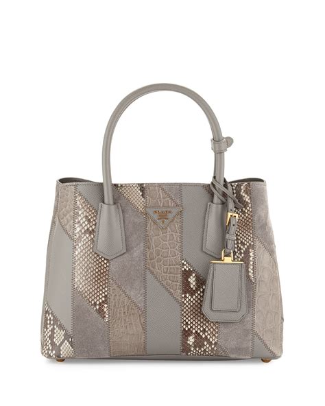 prada small python double bag|prada shopper tote.